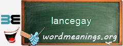 WordMeaning blackboard for lancegay